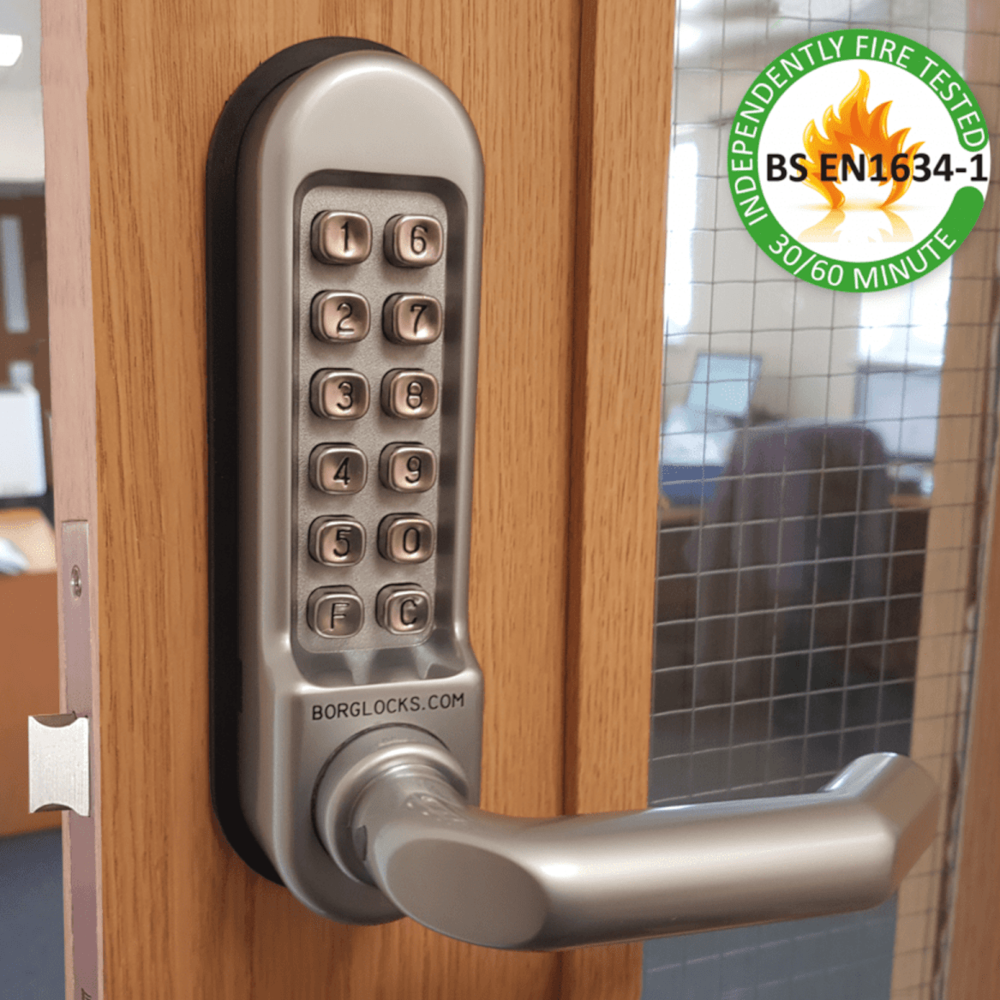 BORG LOCKS BL5003 FT Digital Lock With DIN Euro Profile 72mm Centres Sashlock Fire Rated BSEN1634-1