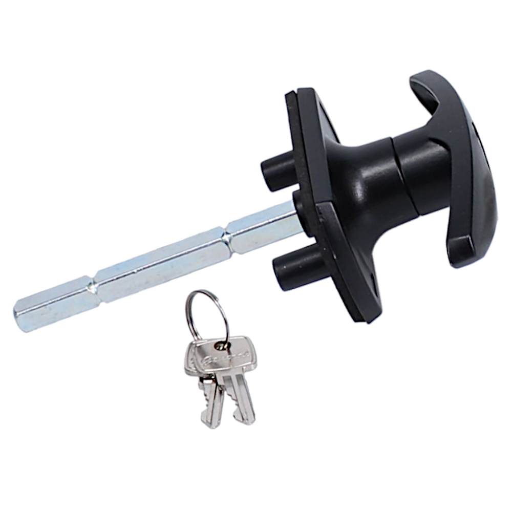 CARDALE Garage Door T-Handle Square Spindle With Screwhole In End