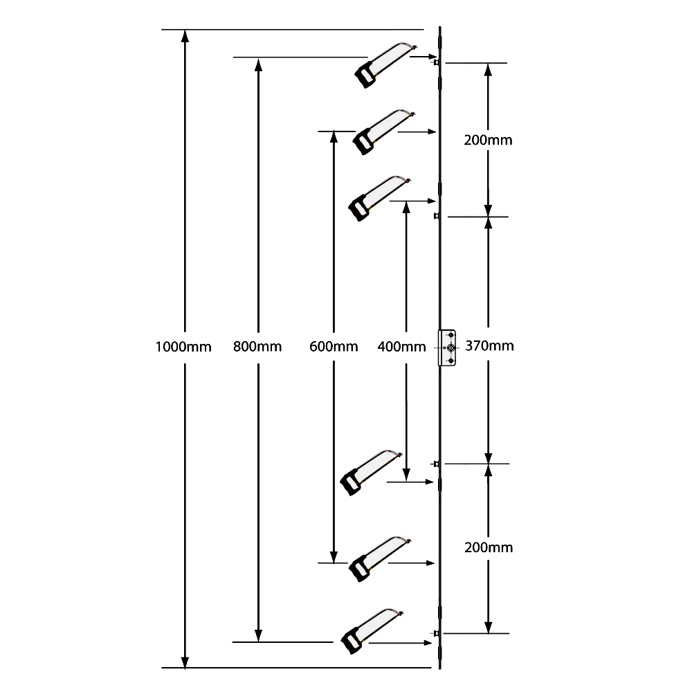CHAMELEON Adaptable Window Espag Rod - 16mm Faceplate