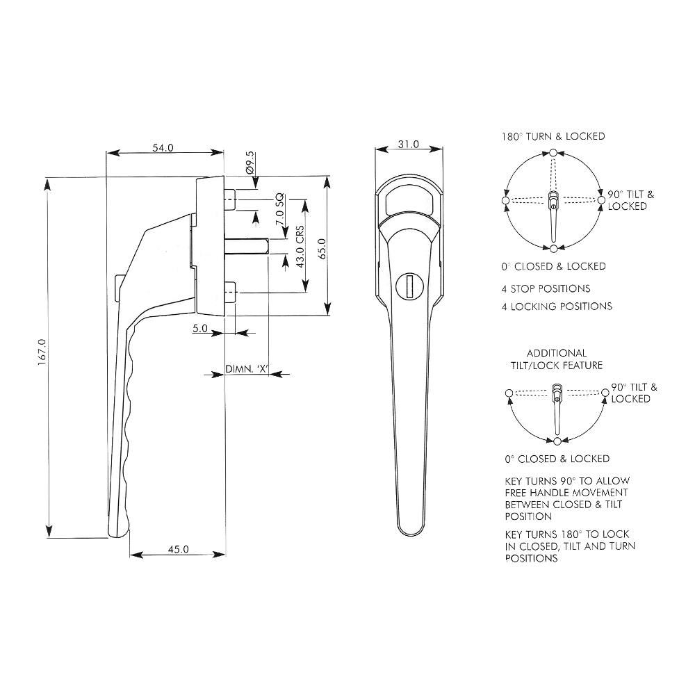 CHAMELEON Tilt Before Turn Handle