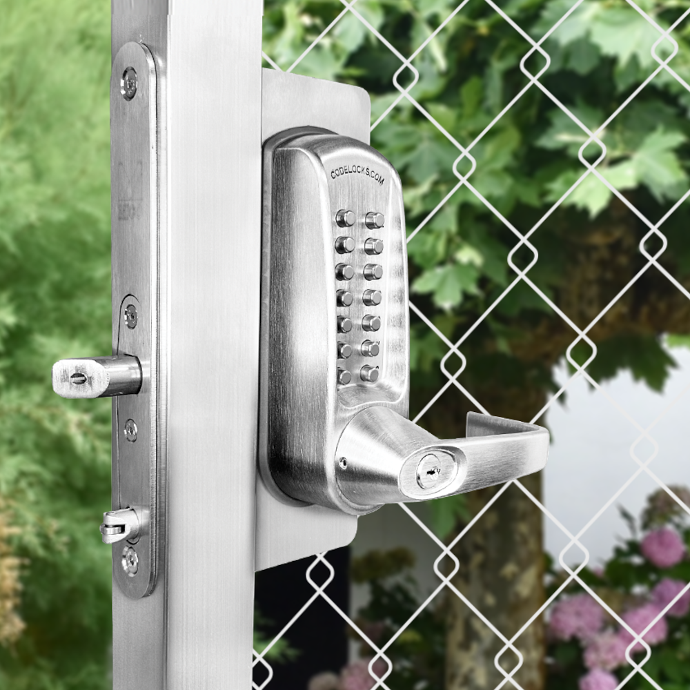 CODELOCKS CL0630 / CL0635 Back To Back Digital Lock Brushed Steel With XTD Gate Lock