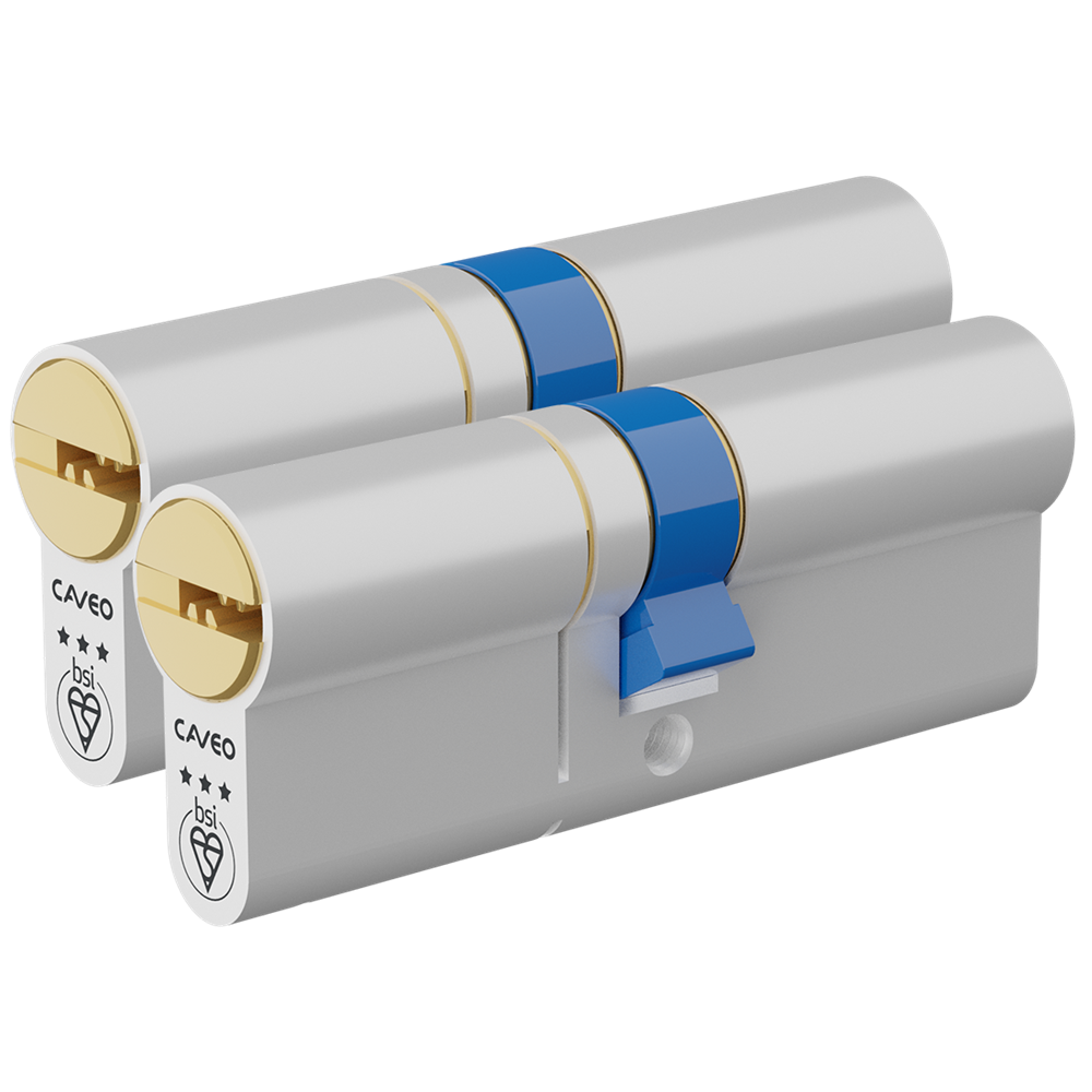 CAVEO TS007 3* Double Euro Dimple Cylinder Keyed Alike 75mm 40Ext/35/10/30 3 Keys - Dual Finish