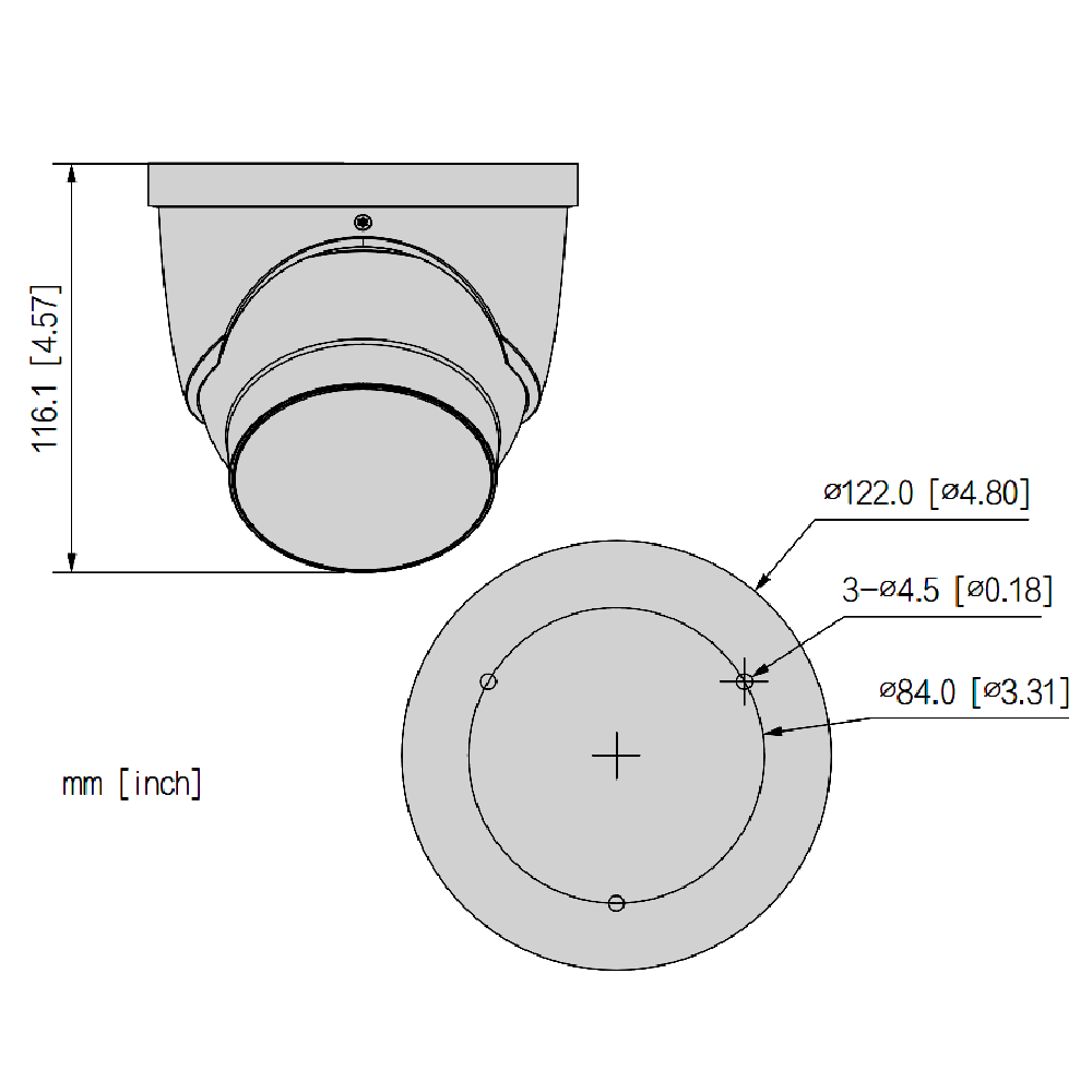 DAHUA IP Turret Dome WizSense Series 3 Network Camera With Active Deterrence 30 Metre IR 12V DC