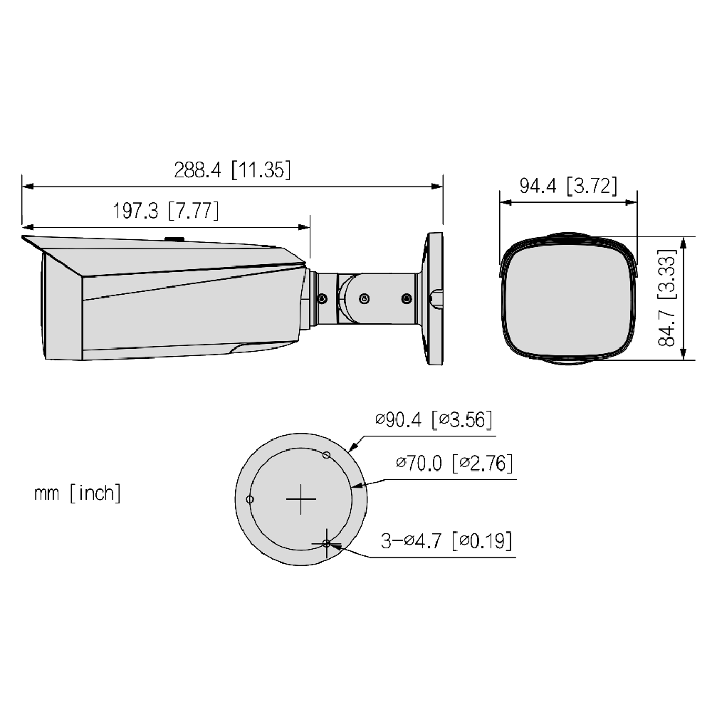 DAHUA IP Bullet WizSense Series 3 Network Camera With Active Deterrence 50 Metre IR 12V DC