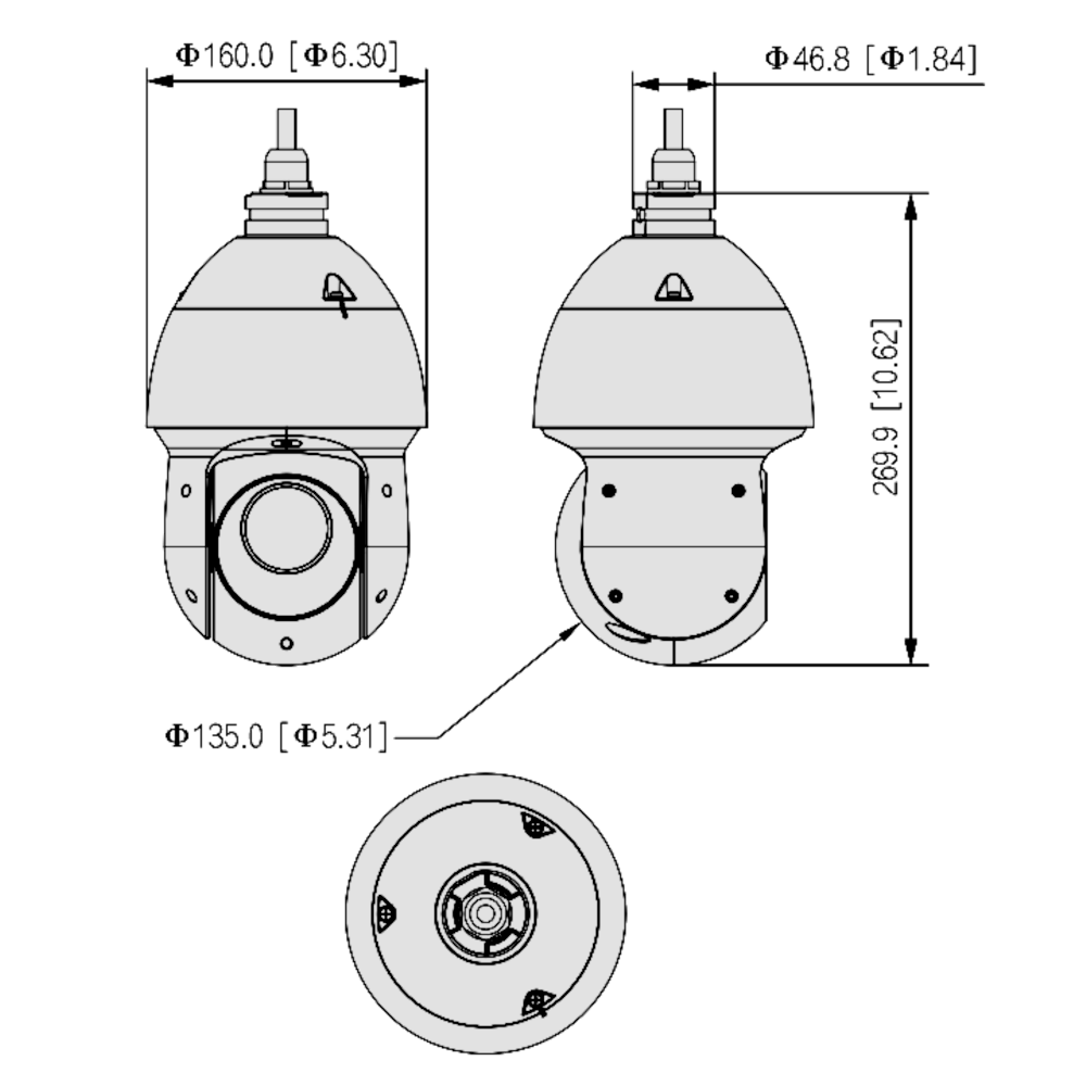 DAHUA IP PTZ WizSense 4MP Network Camera With Starlight IR 25 x Optical Zoom 12V DC
