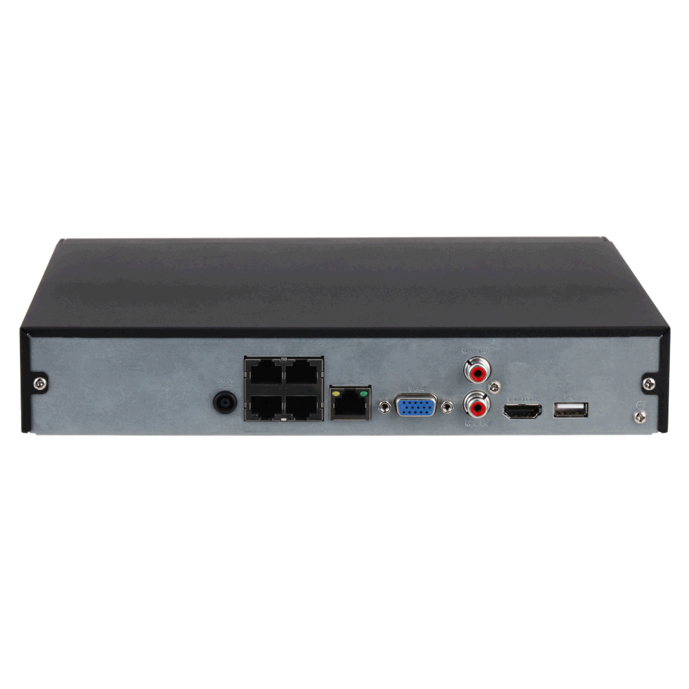 DAHUA NVR 4000 Series 4 Channel WizSense AI 4 x POE, 80Mbps Incoming Bandwidth, 4K Output NVR4104HS-P-EI