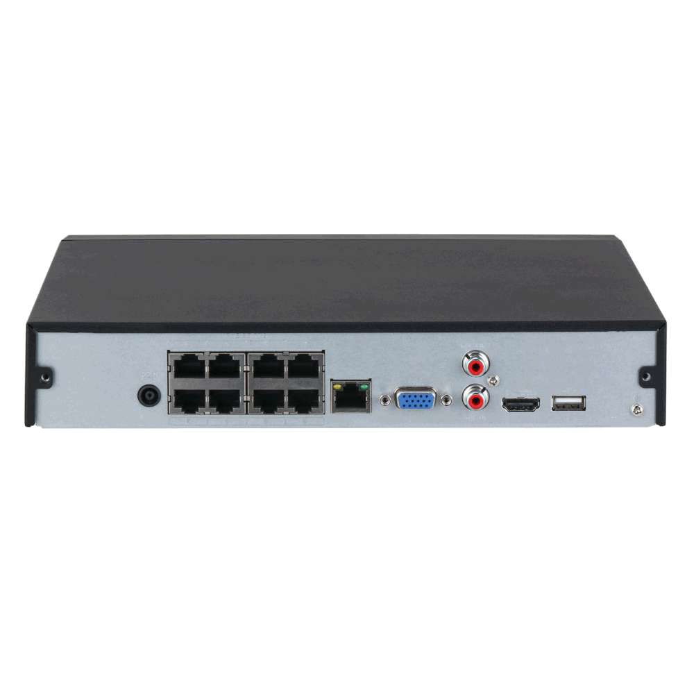 DAHUA NVR 4000 Series 8 Channel WizSense AI 256Mbps/180Mbps (AI Enabled) Incoming Bandwidth, 4K Output NVR4108HS-8P-EI