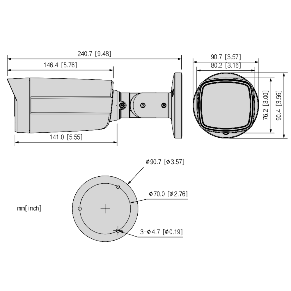 DAHUA HDCVI Bullet Camera 5MP 16:9 Active Deterrence Dual Illumination 12V DC