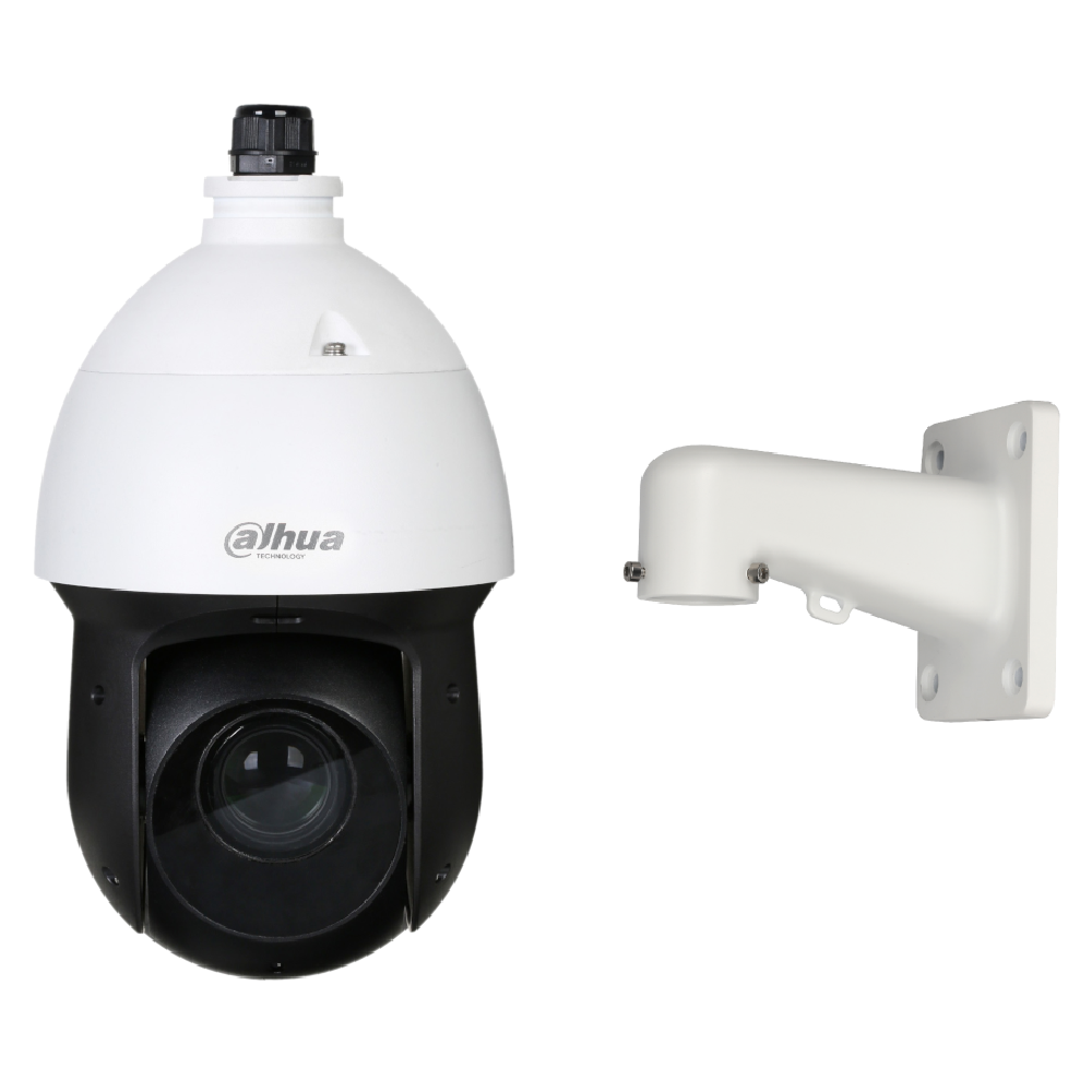 DAHUA HDCVI PTZ Camera SD49 Series 2MP Optical Zoom IP66 12V DC Including Wall Bracket