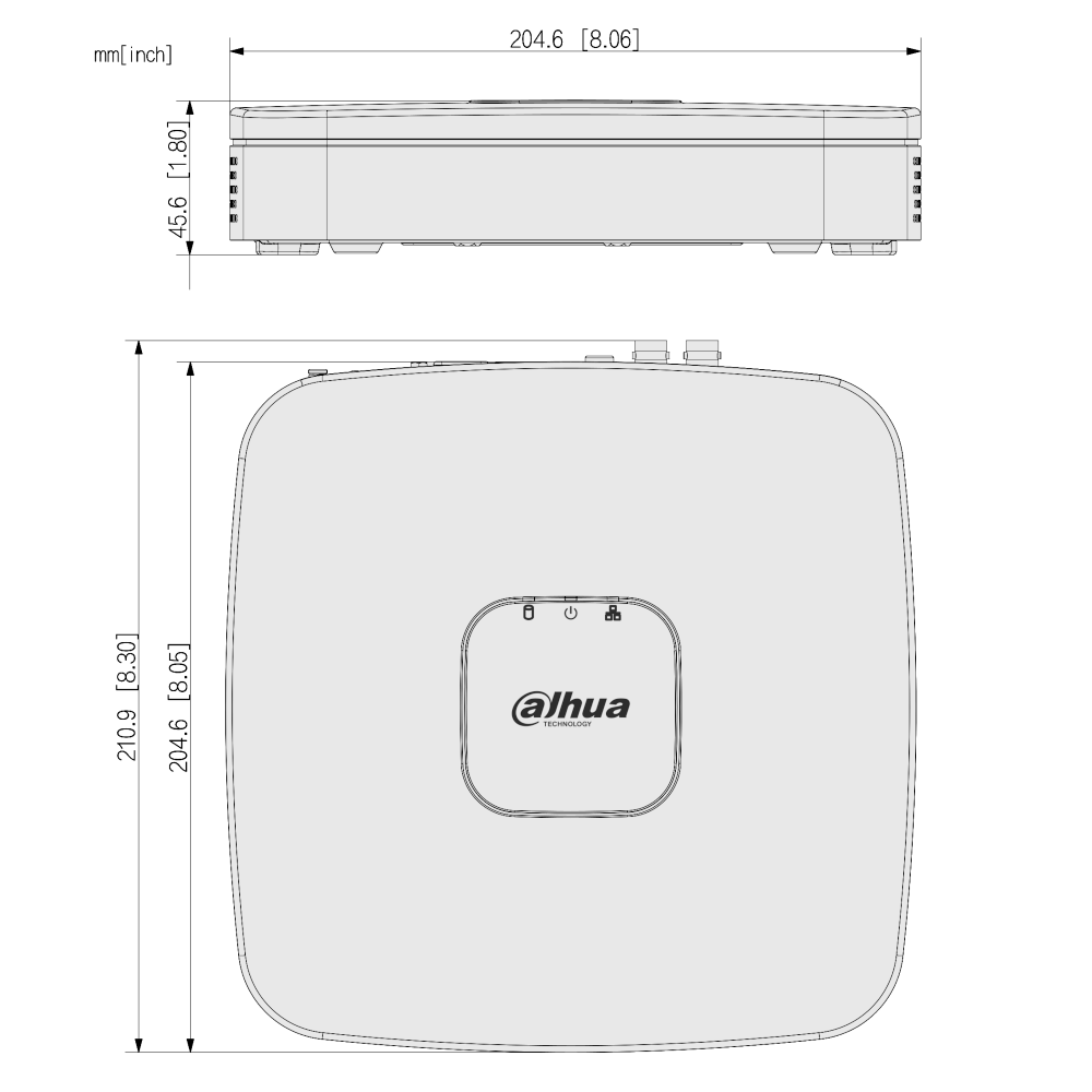 DAHUA HDCVI Recorder WizSense 4 Channel Penta-Brid Smart Box 4K/5MP (7FPS/12FPS)