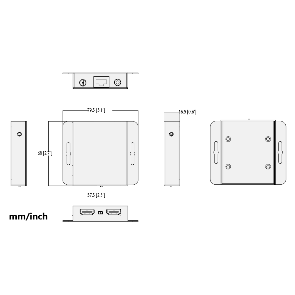 DAHUA Video HDMI Extender PFM700-E Includes Transmitter & Receiver