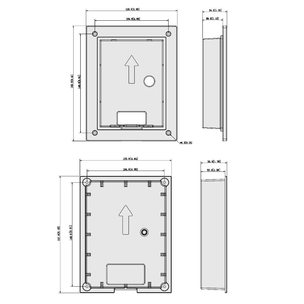 DAHUA Video Door Entry Flush Mount Plate VTM114