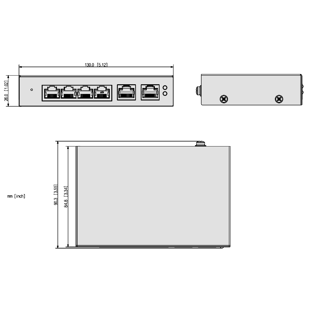 DAHUA Network Switch 6 Ports (4 x PoE) Cloud Management Via Dolynk CS4006-4ET-60
