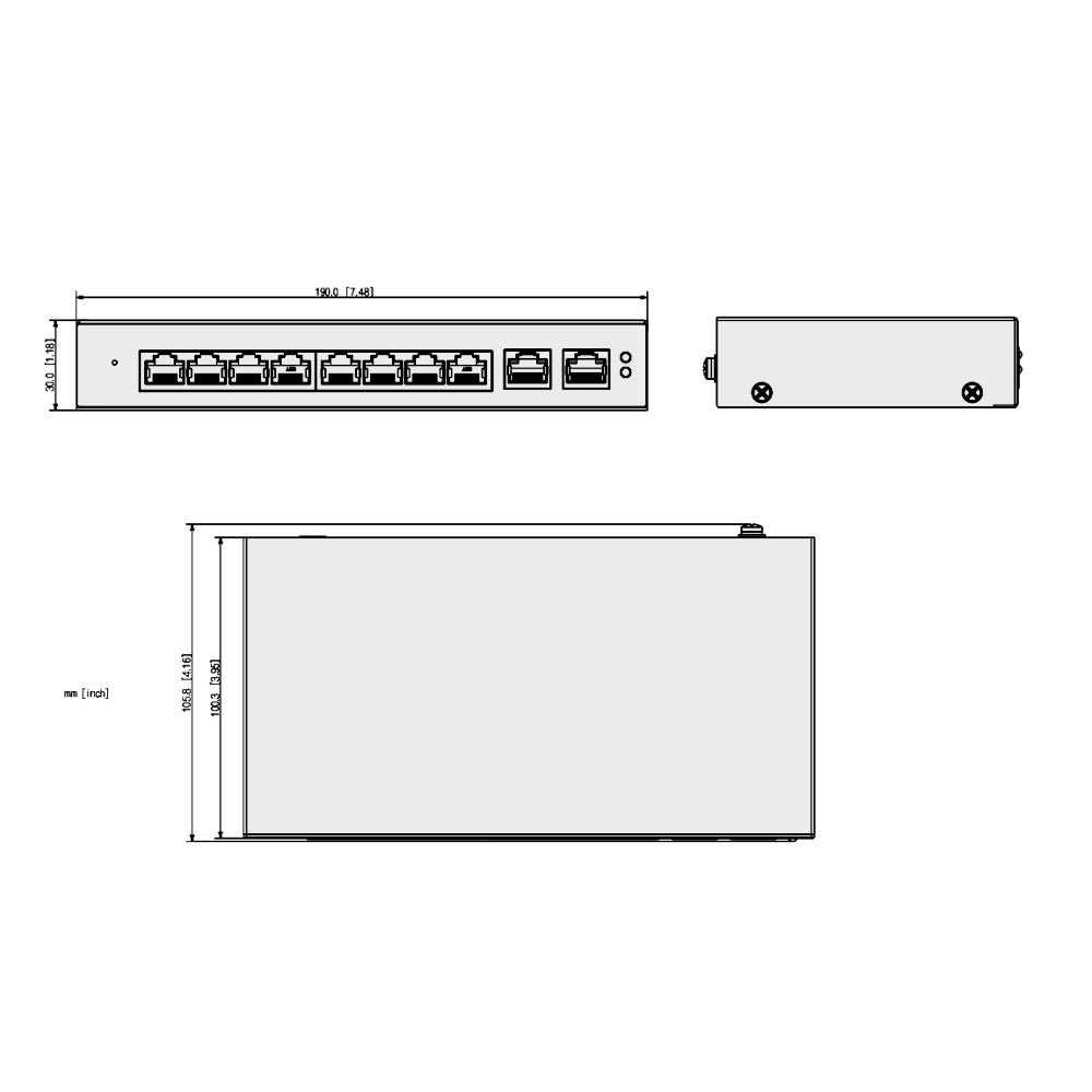 DAHUA Network Switch 10 Ports (8 x PoE) Cloud Management Via Dolynk CS4010-8ET-110