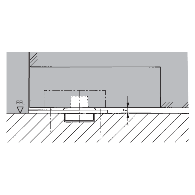 DORMAKABA 7475AX Rectangular Floor Pivot Bearing