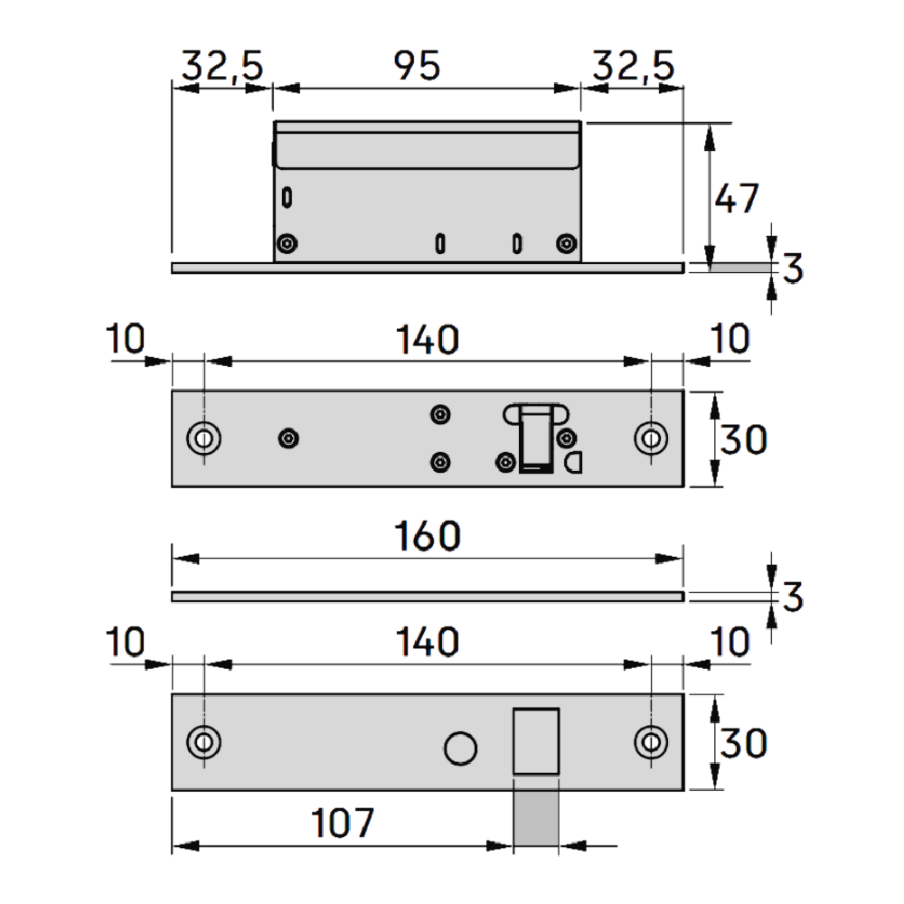 DORMAKABA SL30SGL Cobalt Single Action Door Side Load Lock
