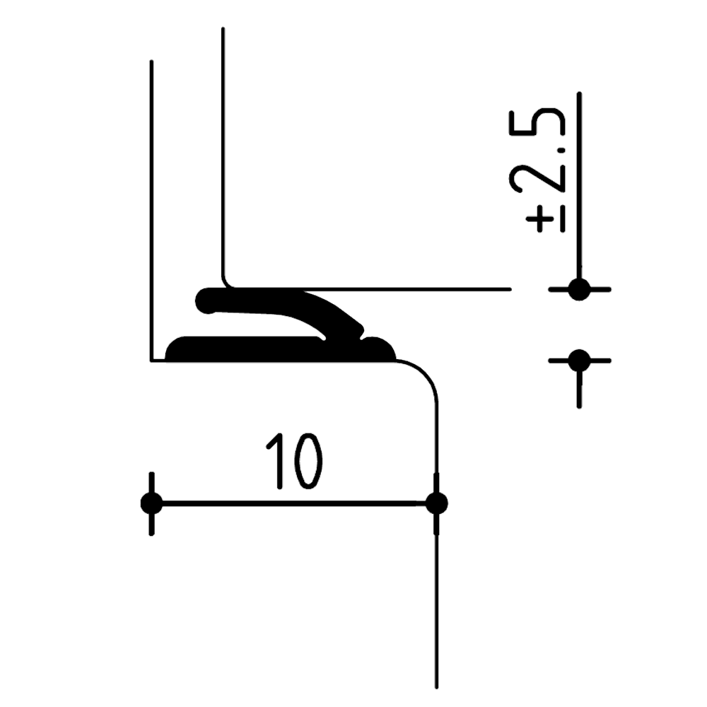 DEVENTER Self Adhesive Renovation Draught Strip S 9168A K