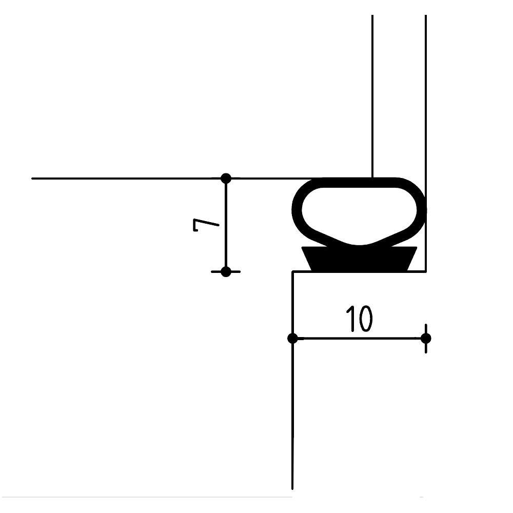 DEVENTER Self Adhesive Renovation Draught Strip S 9612 K