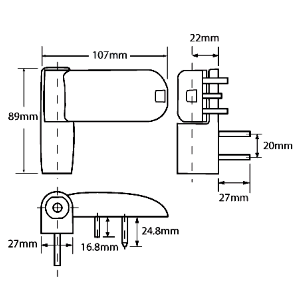 ASEC Adjustable Flag Hinge For UPVC Doors