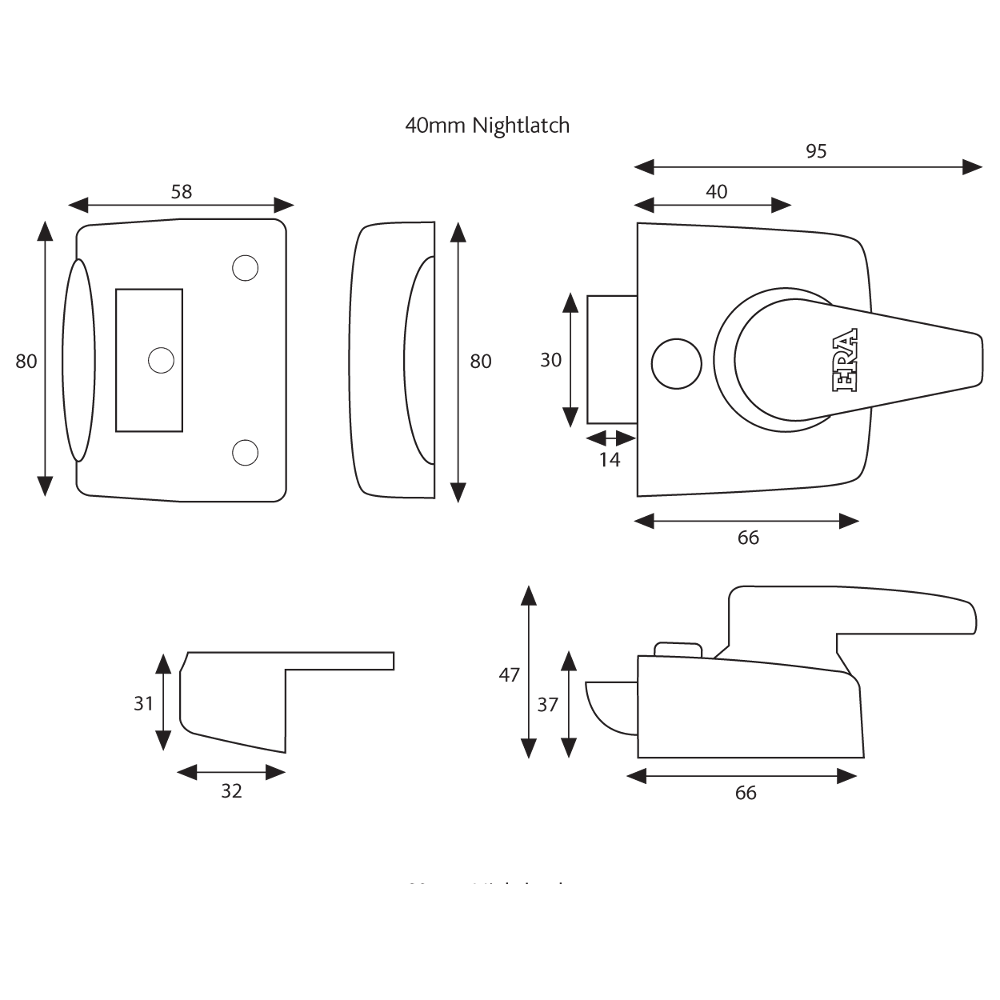 ERA 1430 & 1450 Non-Deadlocking Nightlatch