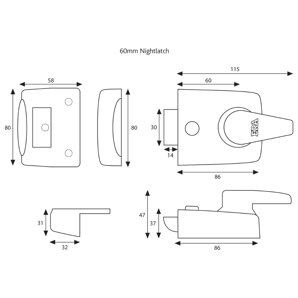 ERA 1630 & 1650 Non-Deadlocking Nightlatch