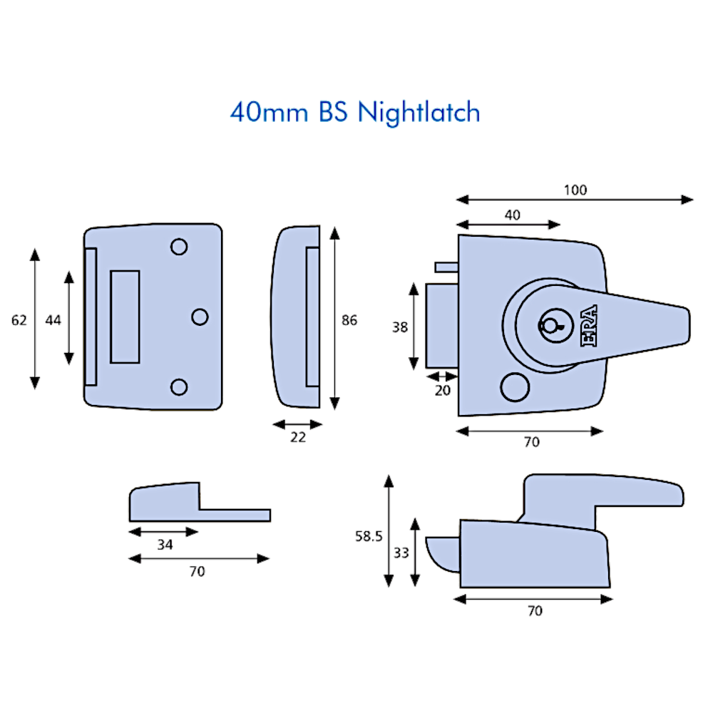 ERA 1830 & 1930 Auto Deadlocking Nightlatch