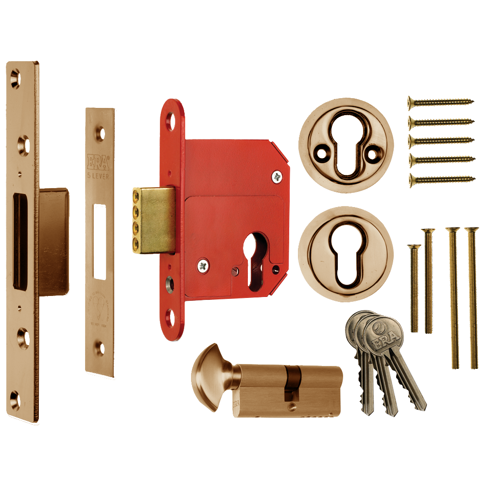 ERA 333 Fortress BS Euro Key & Turn Deadlock With Cylinder
