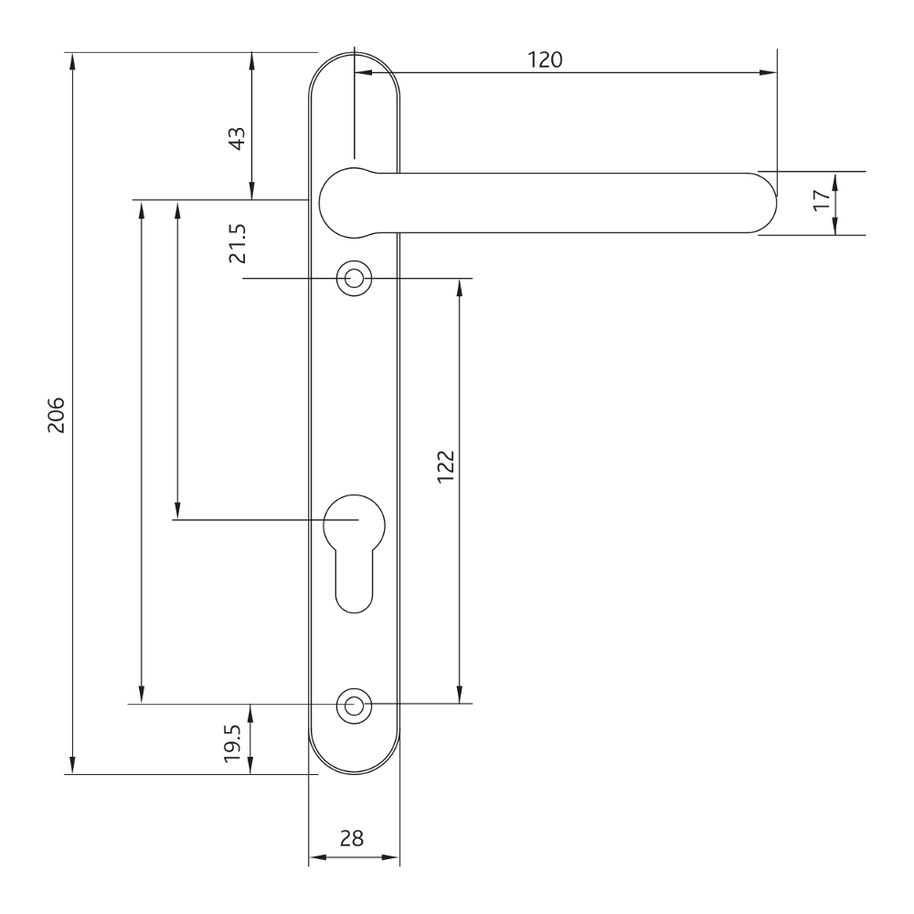 FAB & FIX Windsor 92 Lever/Lever UPVC Furniture