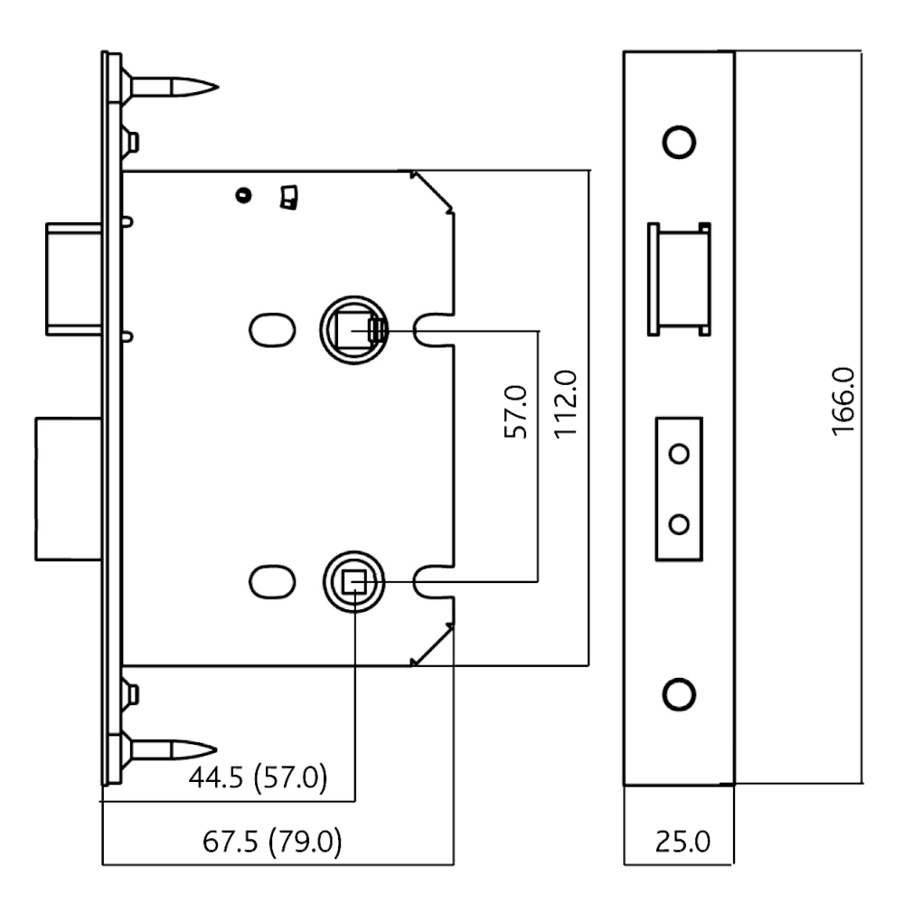 ERA Valiant Bathroom Lock Square End