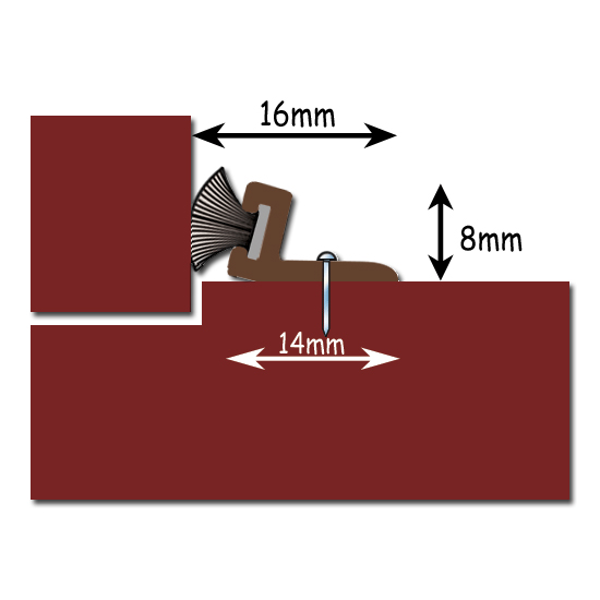EXITEX Pin Fixed Pile Weather Set Brush Seal