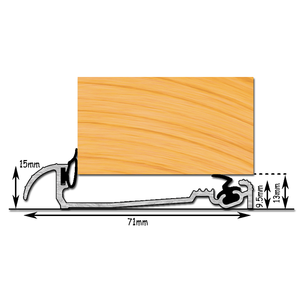 EXITEX Macclex 15/56 Threshold Door Sill For 56mm Doors