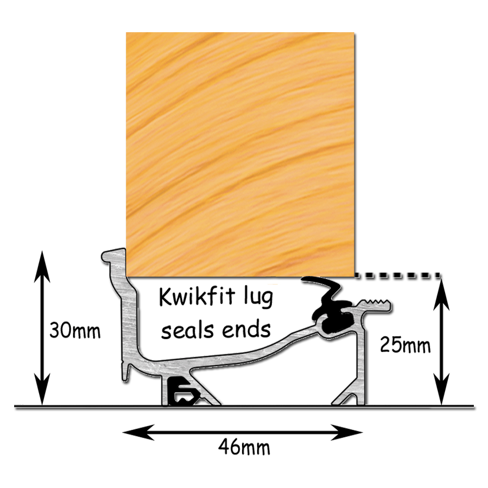 EXITEX Macclex 25mm Clearance Threshold Door Sill
