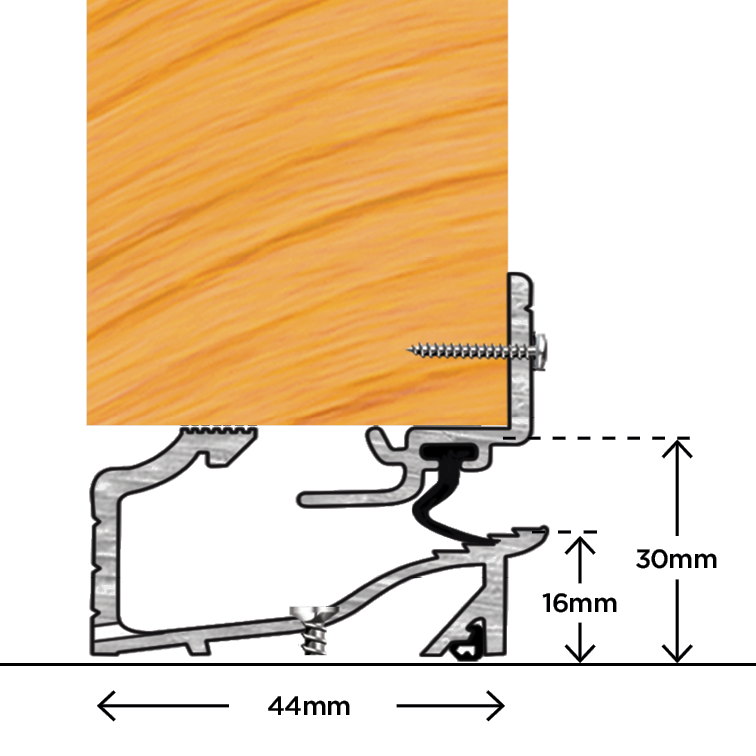 EXITEX Hi Per Bar 28mm Clearance Inward Opening Weatherbar