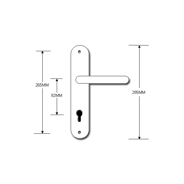 FAB & FIX Balmoral 92PZ Lever/Lever UPVC Furniture - 265mm Fixings