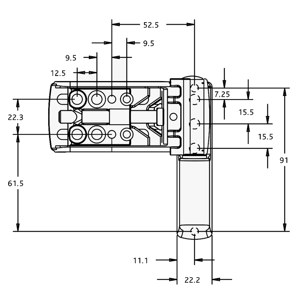 FAB & FIX Anchorage Lift Off Flag Hinge