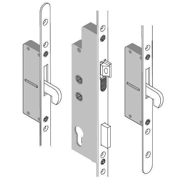 FULLEX Crimebeater 20mm Lever Operated Latch & Deadbolt Twin Spindle - 2 Hook