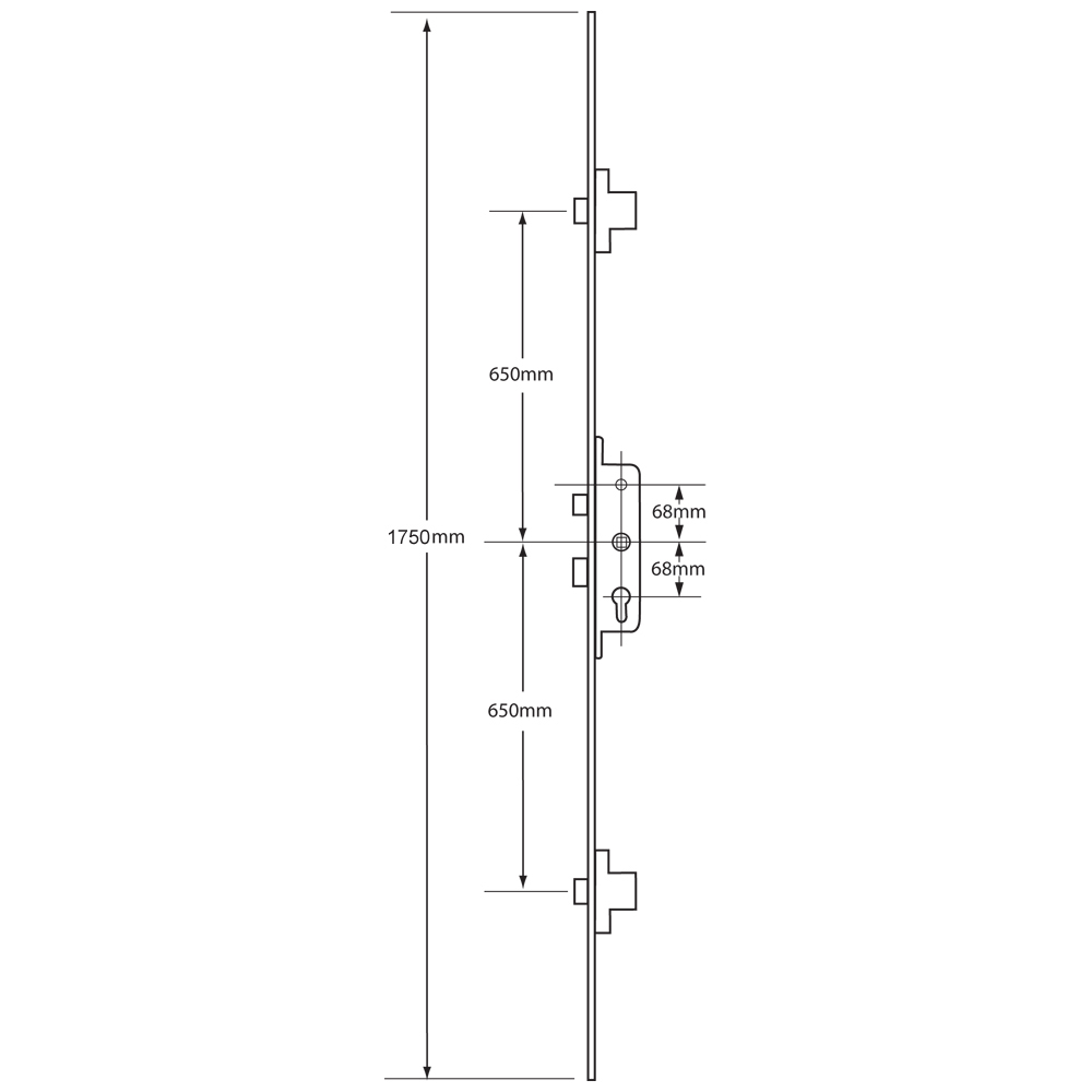 FULLEX SL16 Lever Operated Latch & Deadbolt Split Spindle - 2 Dead Bolt