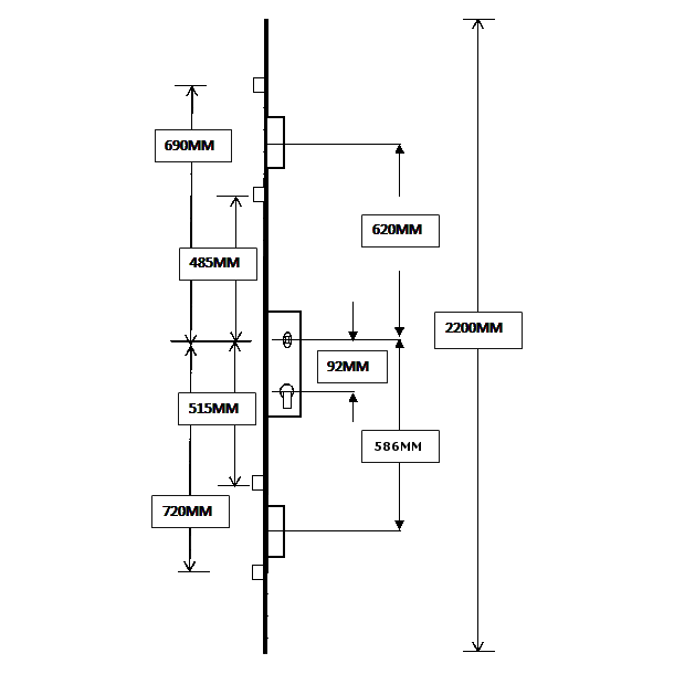 FULLEX XL3 2 Hook 4 Roller Single Spindle Gearbox