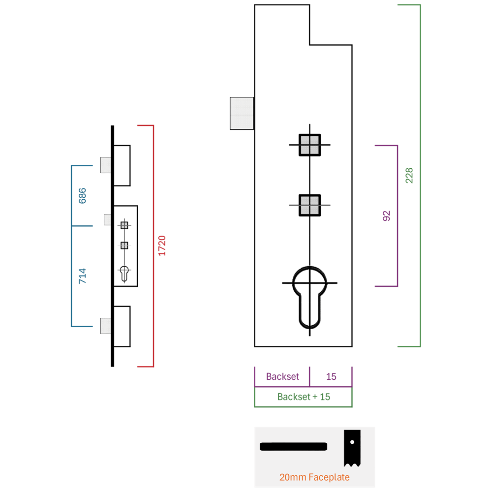 FULLEX Fire Door Slam Shut Lock