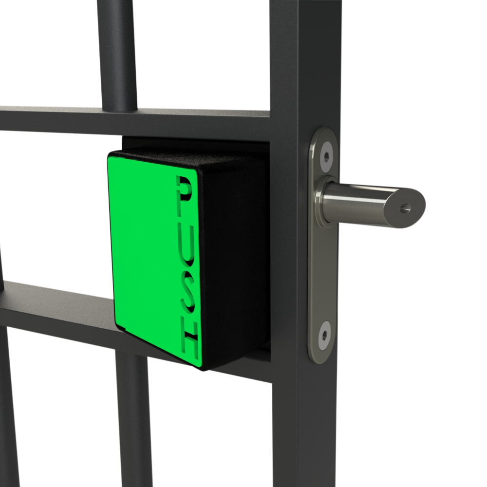 GATEMASTER SBQEDGL Bolt On Digital Exit Pushpad