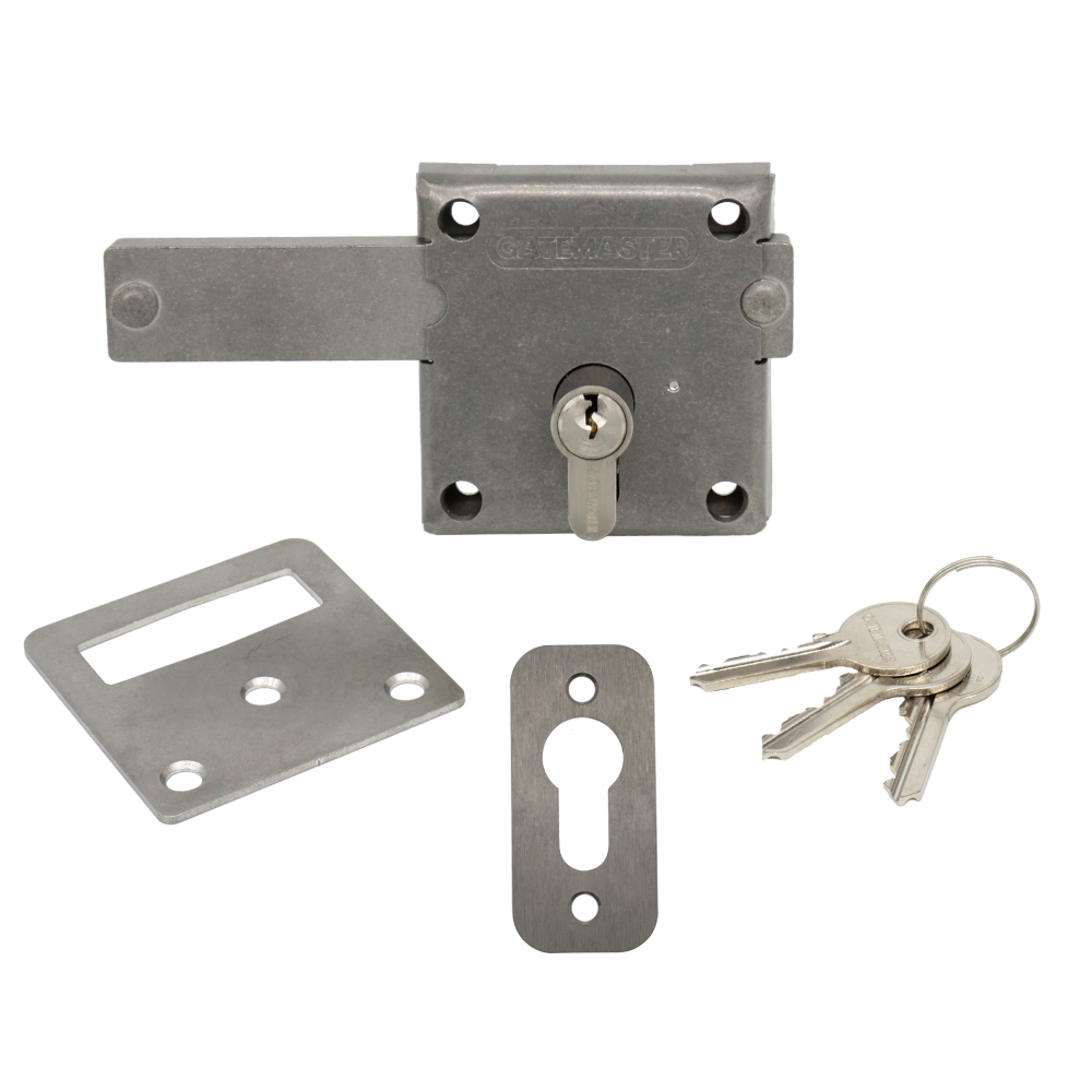 GATEMASTER Long Throw Gate Locking Bolt With Cylinder
