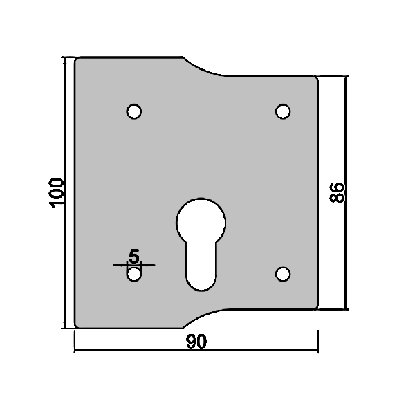 GATEMASTER Standard Lock Plate GLBP