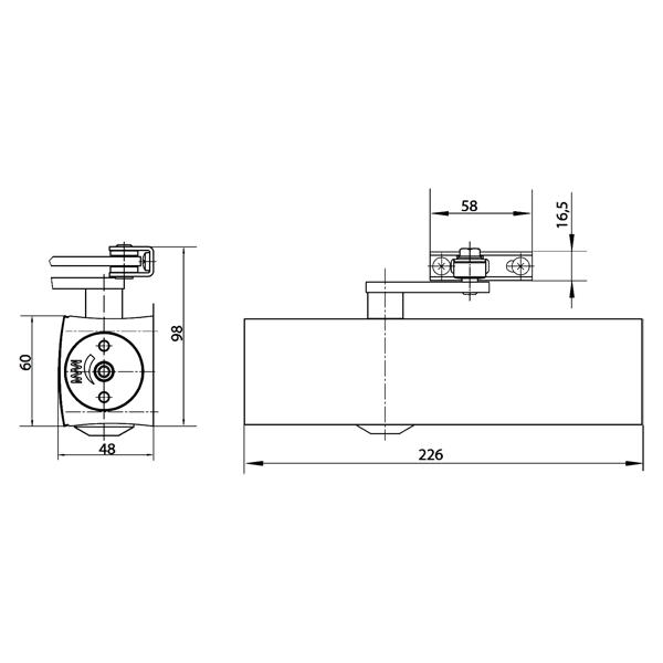 GEZE TS3000 Size 1-4 Overhead Cam Door Closer