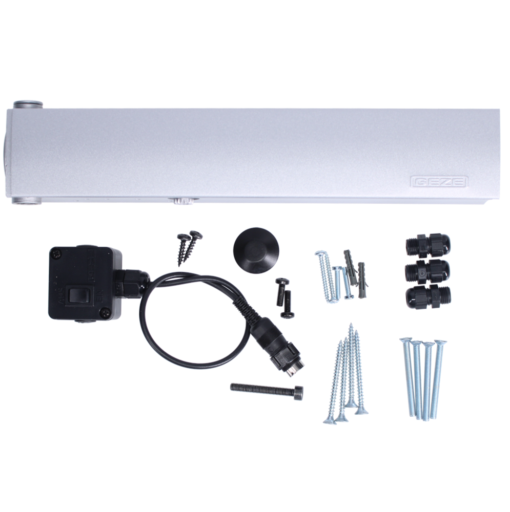 GEZE TS4000E Size 1-6 Overhead Door Closer Body with Electro-hydraulic Hold Open