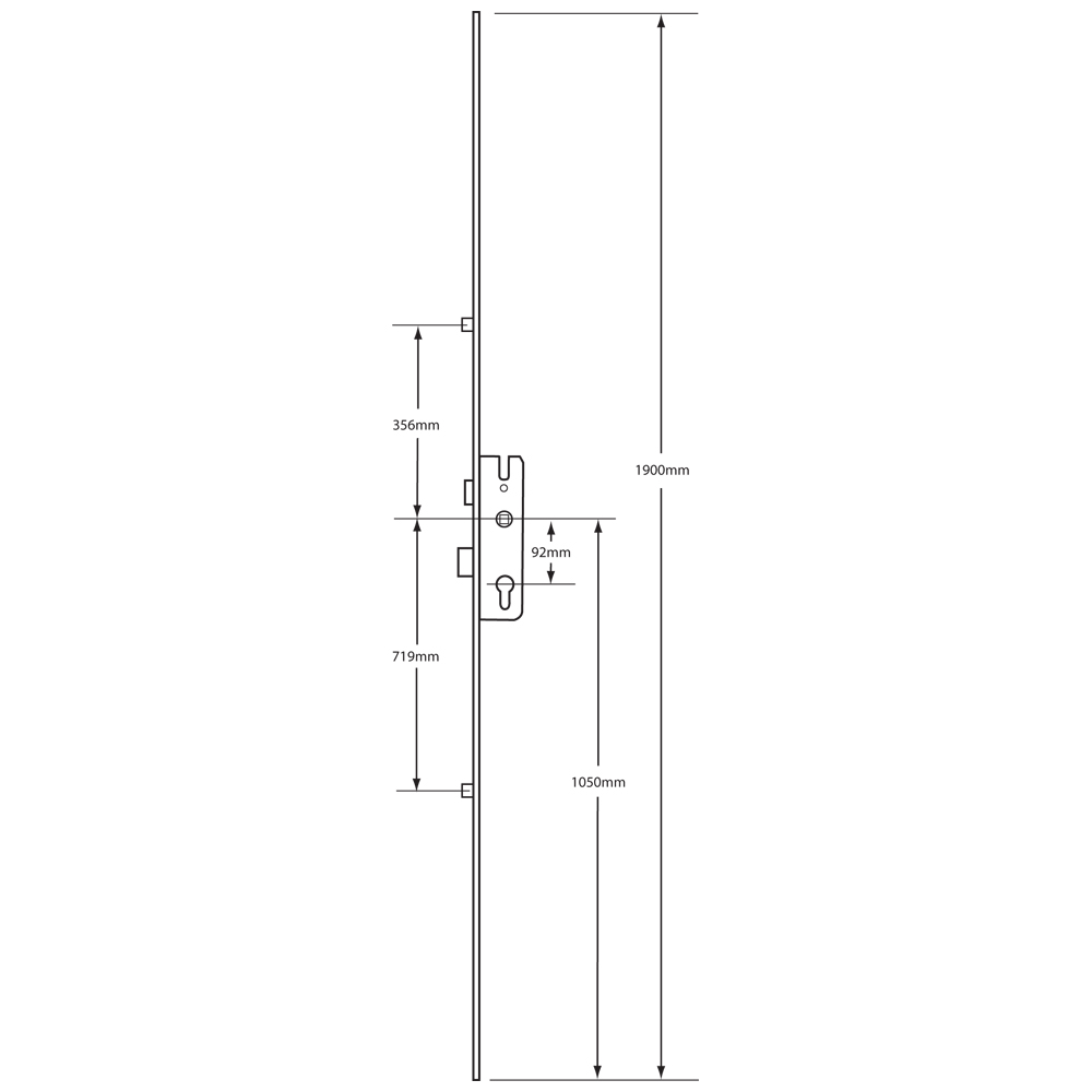 GU Secury Lever Operated Latch & Deadbolt 1 Shootbolt - 2 Roller