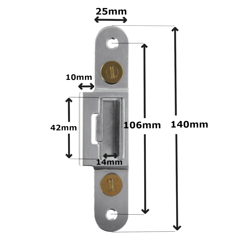 GU L-10000-14-0-1 Timber / Composite Deadbolt Keep