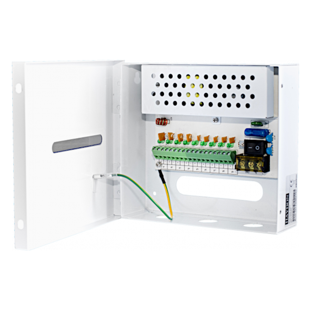 HAYDON MARKETING CCTV Boxed Power Supply Multi Way Flexible Up To 9 Way 12VDC Max Output 5 Amp