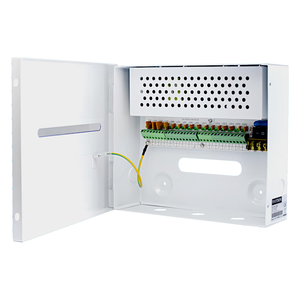 HAYDON MARKETING CCTV Boxed Power Supply Multi Way Flexible Up To 16 Way 12VDC Max Output 10Amp