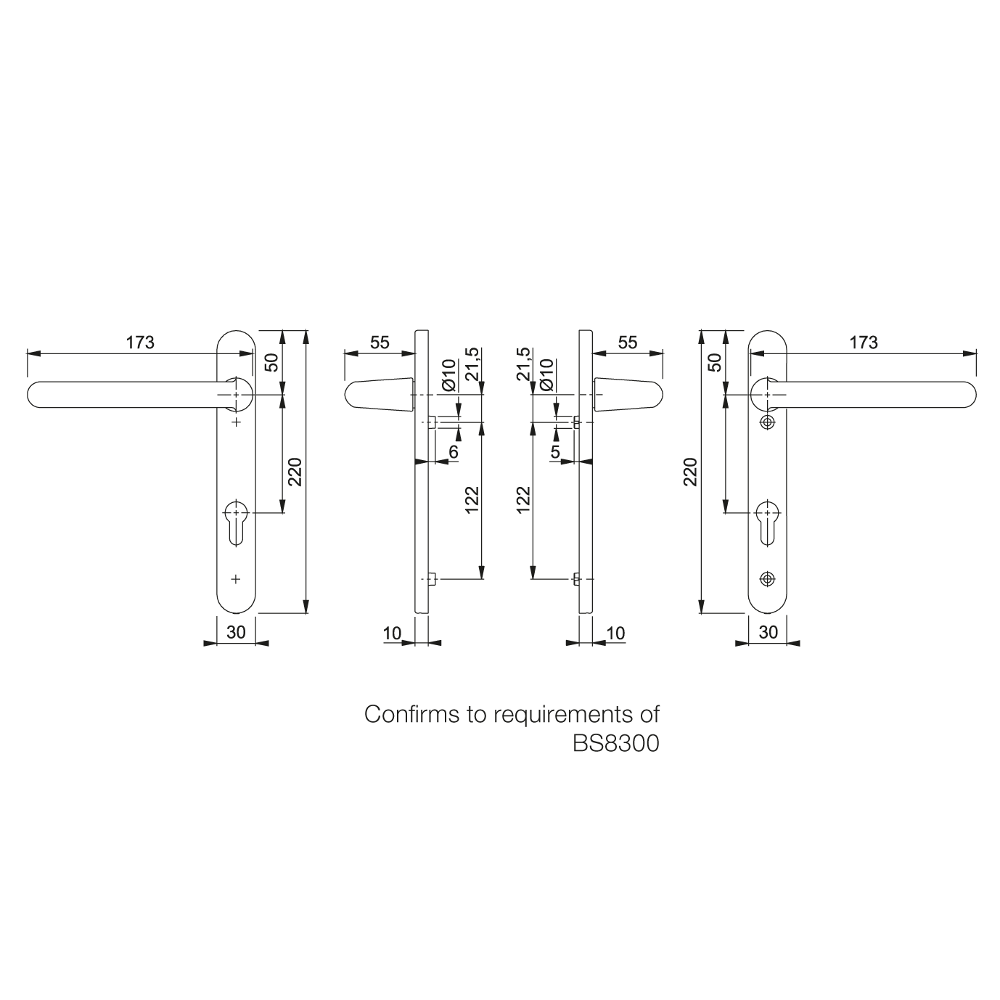 HOPPE Paris UPVC Long Lever Door Furniture 137/3337
