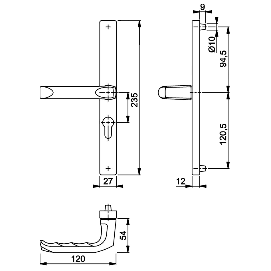 HOPPE London UPVC Lever Door Furniture To Suit ABT & UNION